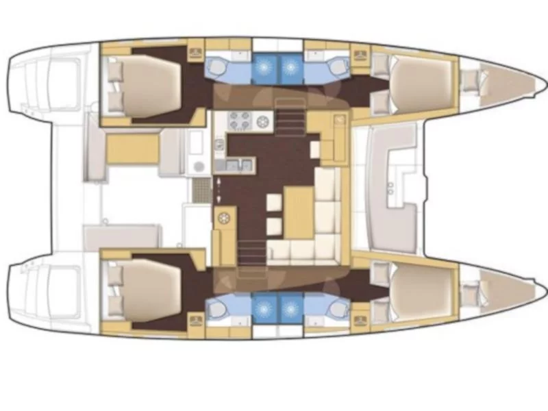 Lagoon 450 Fly (AMELIA (, , Watermaker)) Plan image - 1