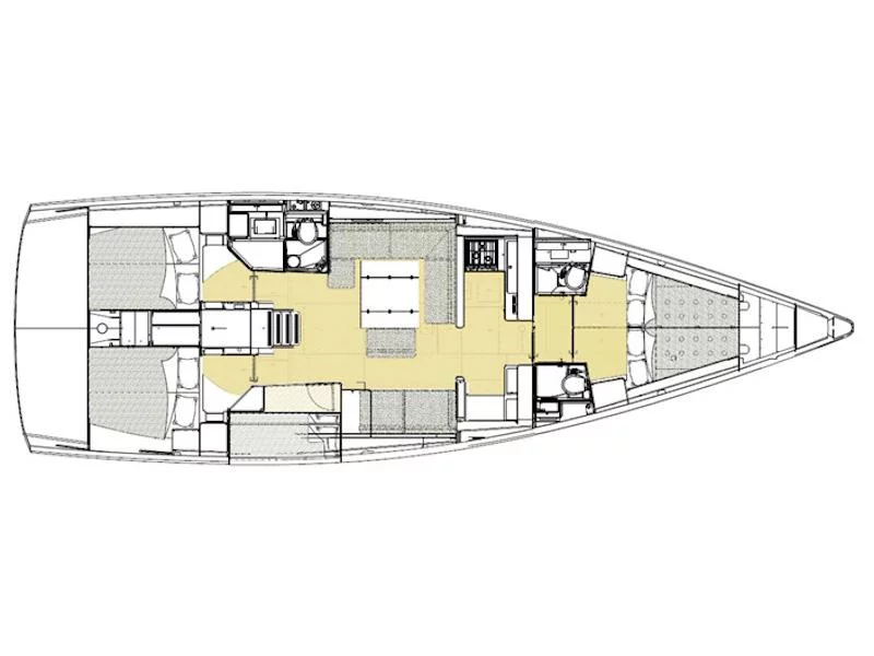 Dufour 520 GL (Cala di Volpe) Plan image - 14