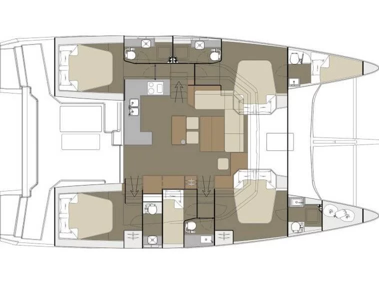 Dufour Catamaran 48 (Jovy) Plan image - 6