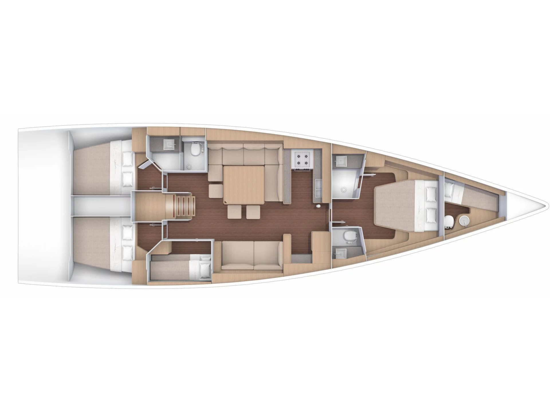 Dufour 56 Exclusive (Poseidon) Plan image - 2