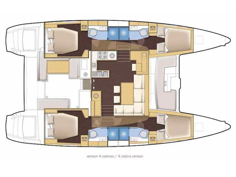 Lagoon 450 Flybridge (Zia Nella) Plan image - 7