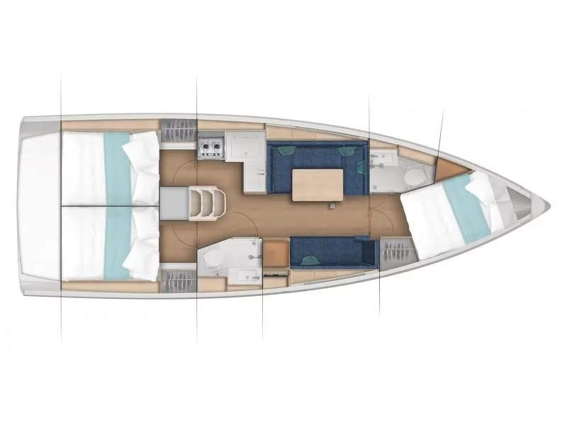 Sun Odyssey 380 (Bura Kiss) Plan image - 2