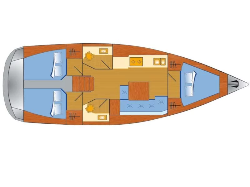 Dufour 382 Grand Large - 3 cab (Lotta) Plan image - 2