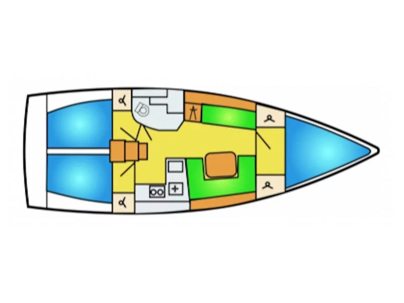 Hanse 385 (Happy Impuls) Plan image - 1