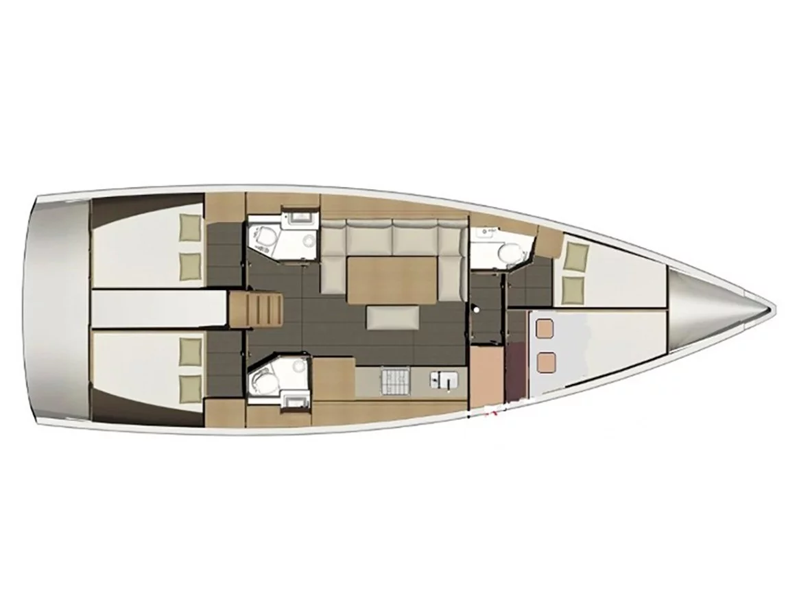 Dufour 460 Grand Large (Genny) Plan image - 3