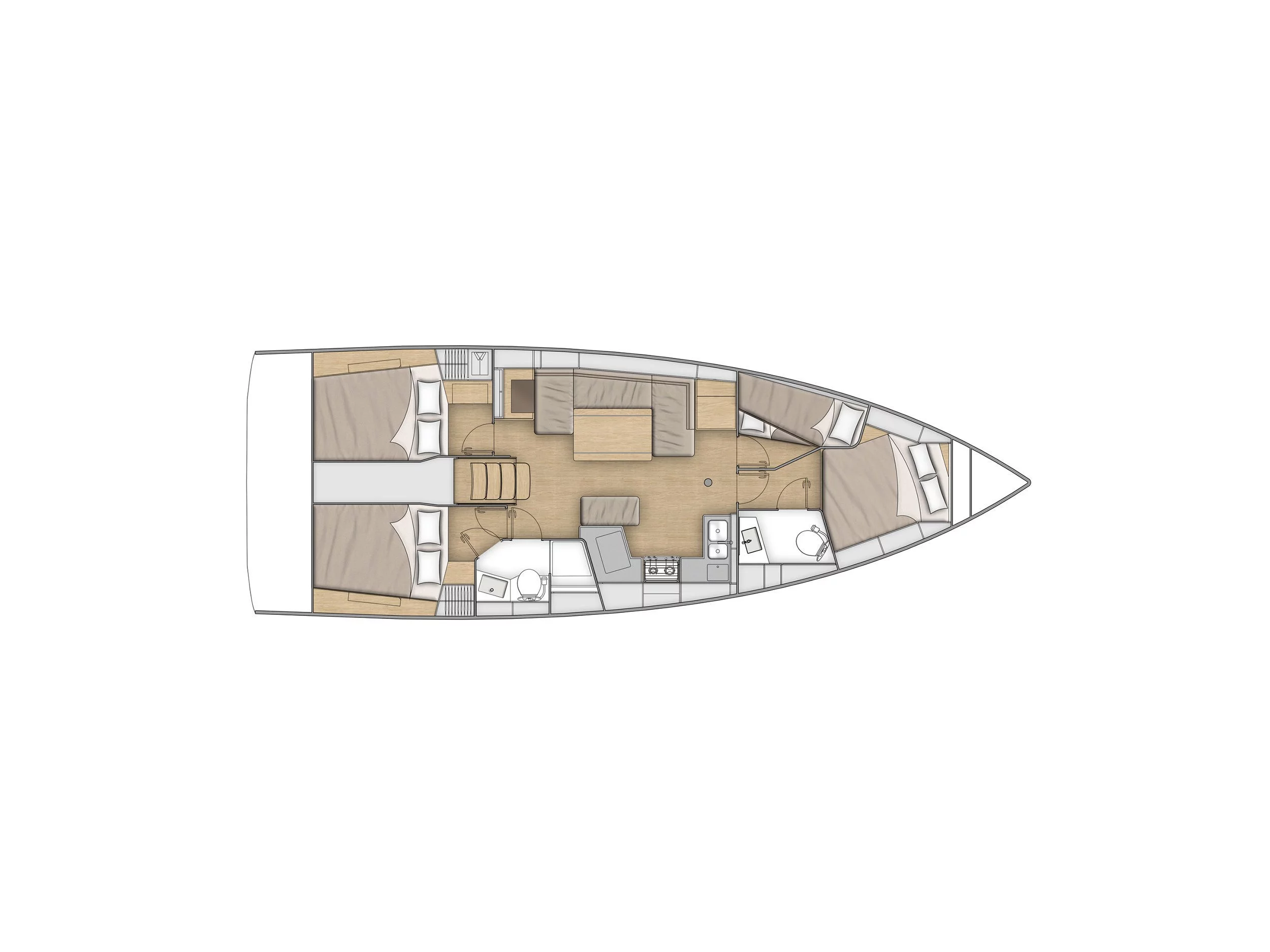 Oceanis 40.1 (3+1 cab) (Roza) Plan image - 13