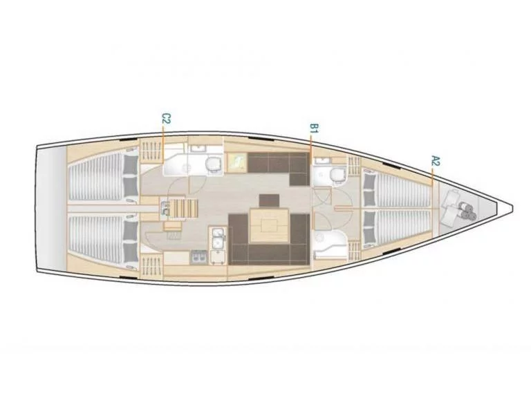 Hanse 458 (C-YA) Plan image - 6