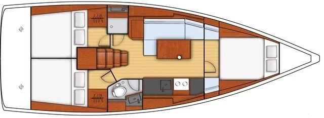 Oceanis 38 (Karavas) Layout - 4