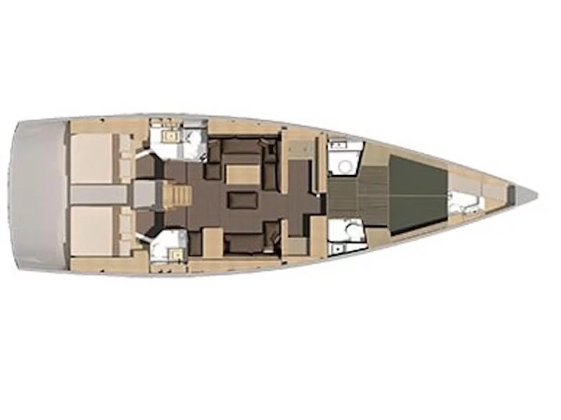 Dufour 56 Exclusive (Magic Planet) Plan image - 2
