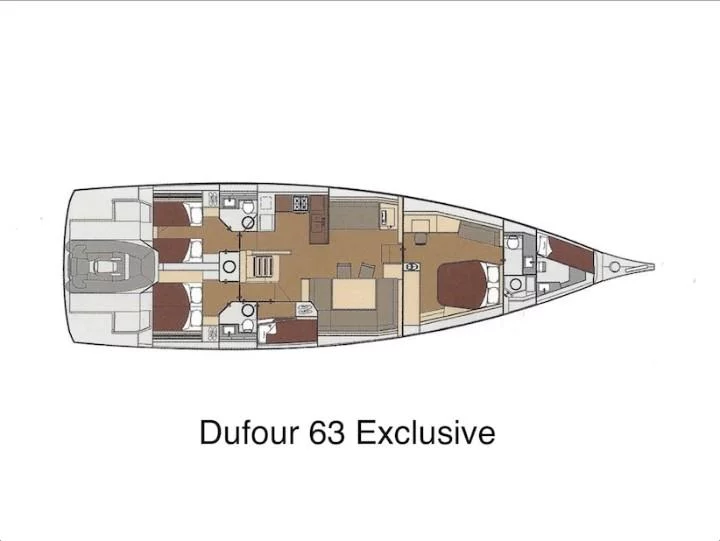 Dufour 63 Exclusive (BAHIA FELIZ V) Plan image - 11