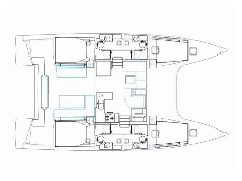 Nautitech 46 Fly (Harmony Planet) Plan image - 1