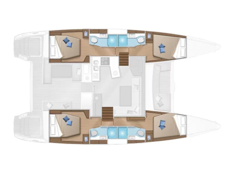 Lagoon 450 Flybridge (ZACAPA) Plan image - 10