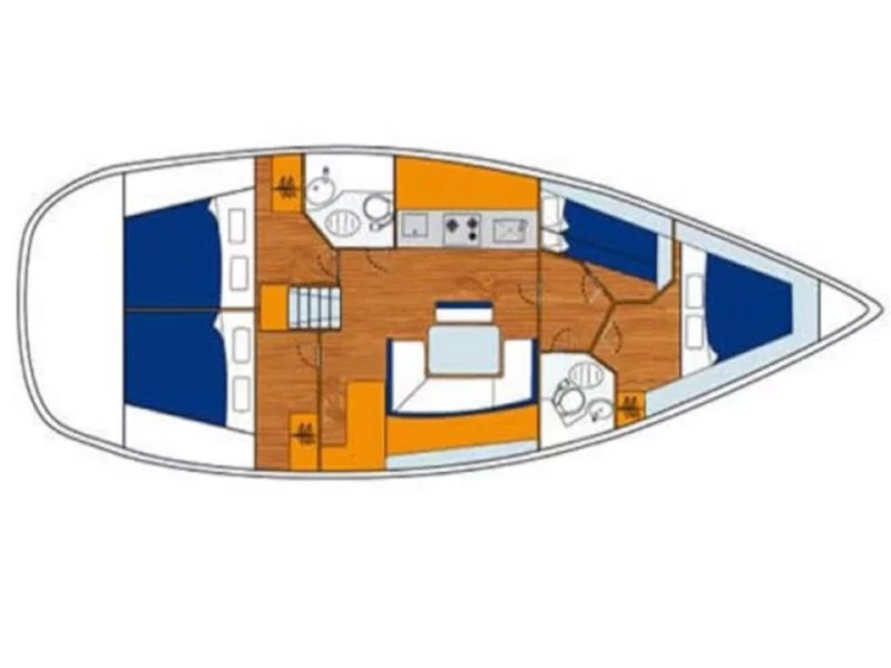 Cyclades 43.4 (Zephyros) Plan image - 1