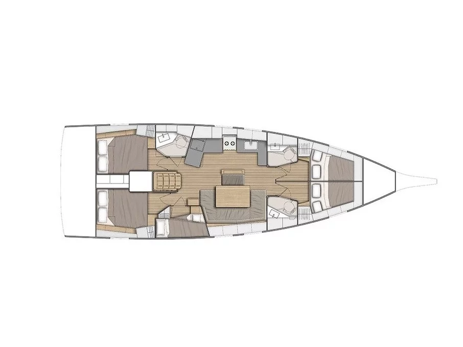 Oceanis 46.1 (5 cab) (Moonraker) Plan image - 3