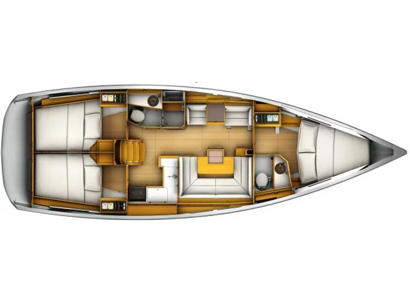 Sun Odyssey 419 (IZZI Boat location in LEFKAS MARINA, D-marin) Plan image - 3