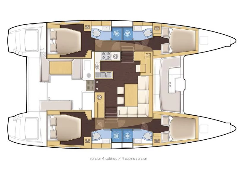Lagoon 450 Flybridge (Grecostar) Plan image - 9