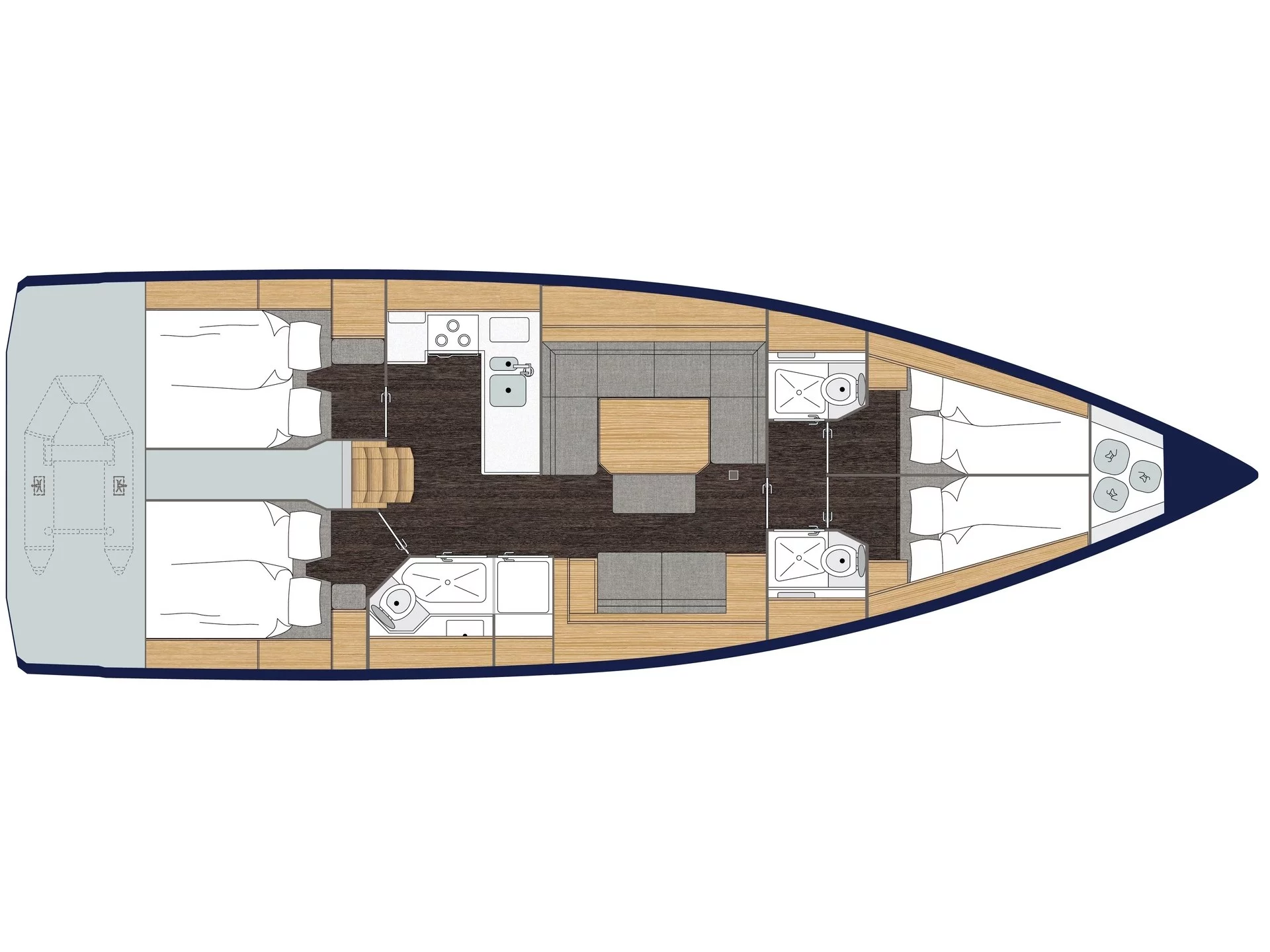 Bavaria C45 & GEN (Dawn) Plan image - 3