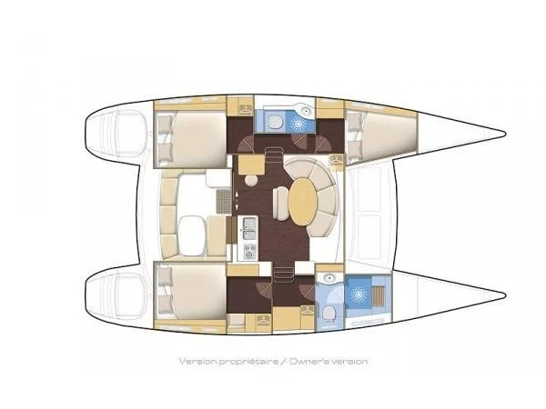 Lagoon 380 S2 Owner's Version (Poe Maia) Plan image - 3