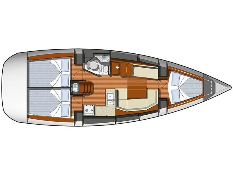 Sun Odyssey 36i (Kos 36.1) Plan image - 2
