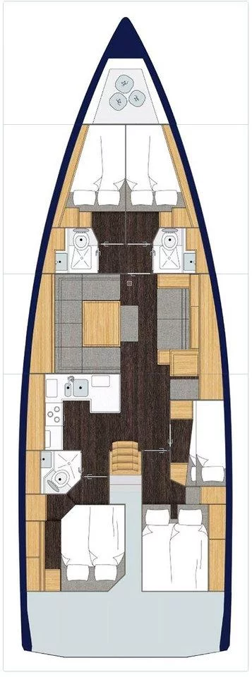 Bavaria C50 (Big blue) Layout - 14