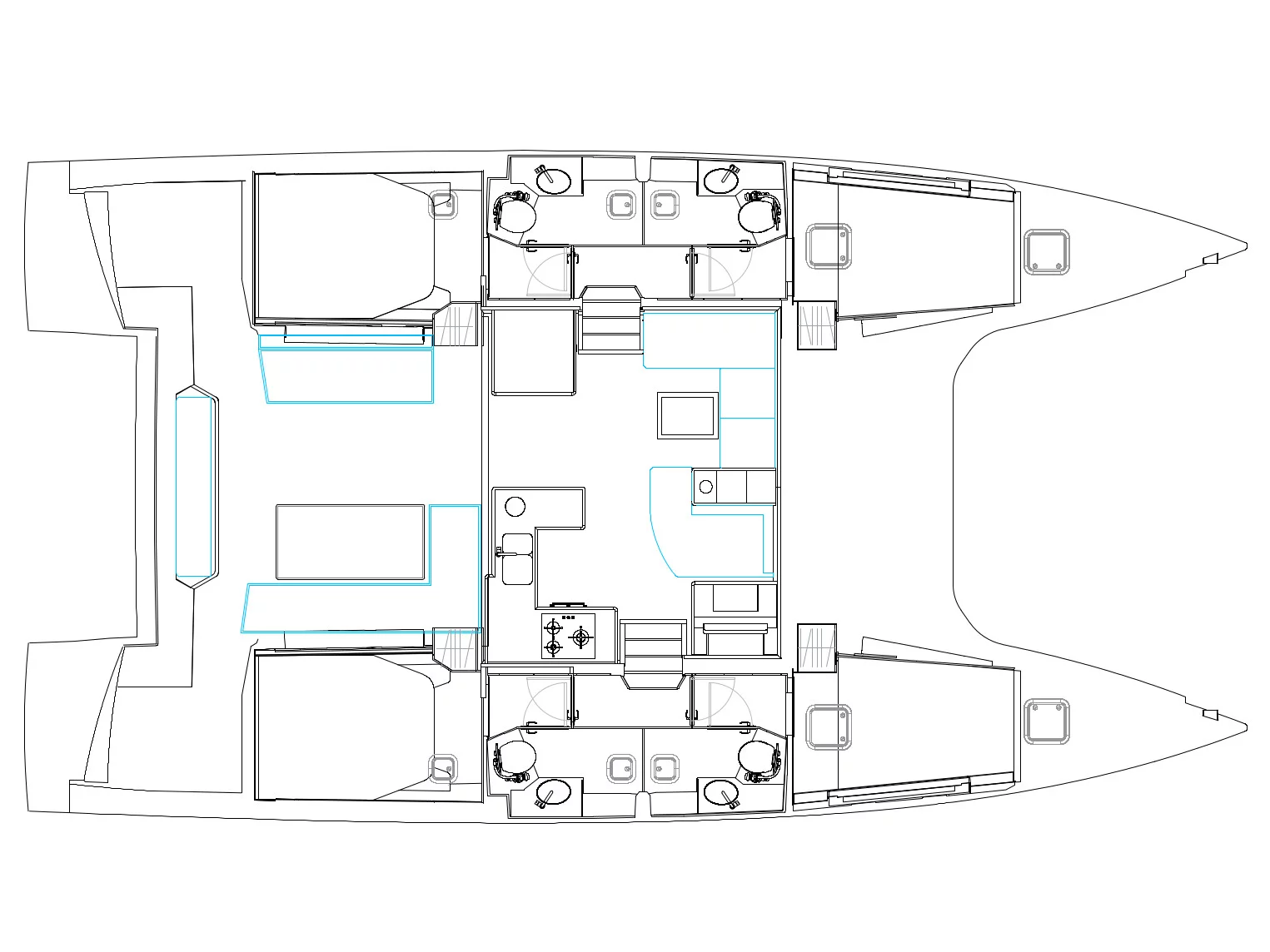 Nautitech 46 Fly (Sea Spirit II) Plan image - 13