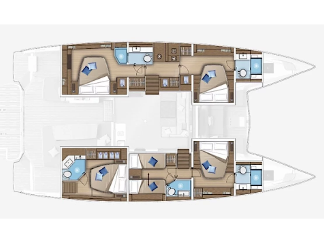 Lagoon 55 (5 cab) (Jellyfish) Plan image - 14