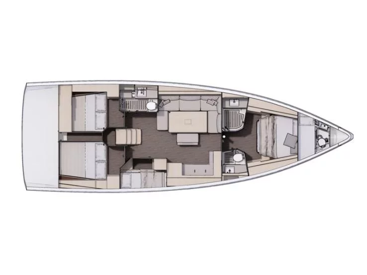 Dufour 470 (Suha Bey) Plan image - 10