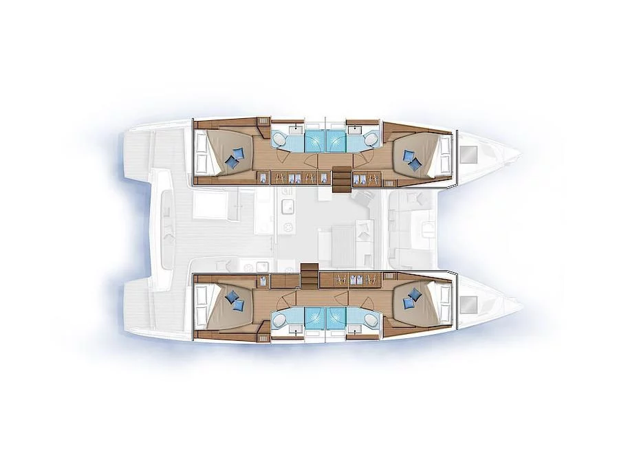 Lagoon 46 (MADAME EL GRANDE (WITH AC & )) Plan image - 5