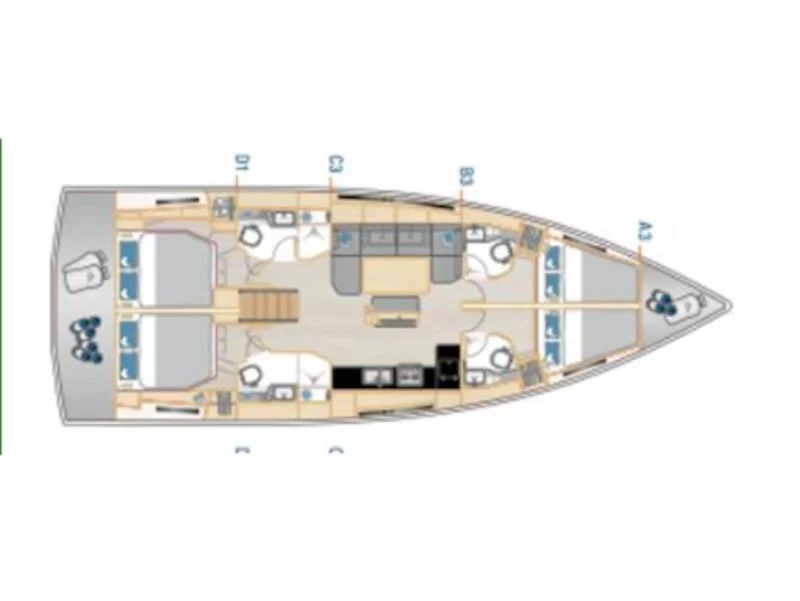 Hanse 460 (Janina) Plan image - 1