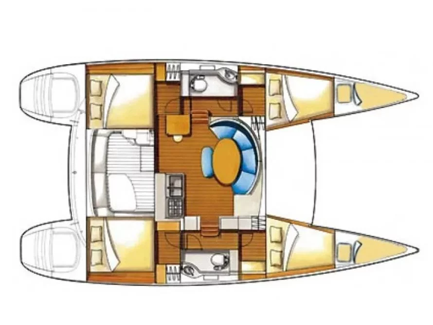 Lagoon 380 S2 (WHY KNOT) Plan image - 5