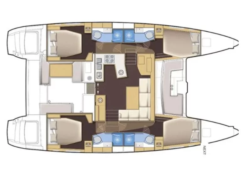 Lagoon 450 F Luxury (Alba Mouse) Plan image - 6