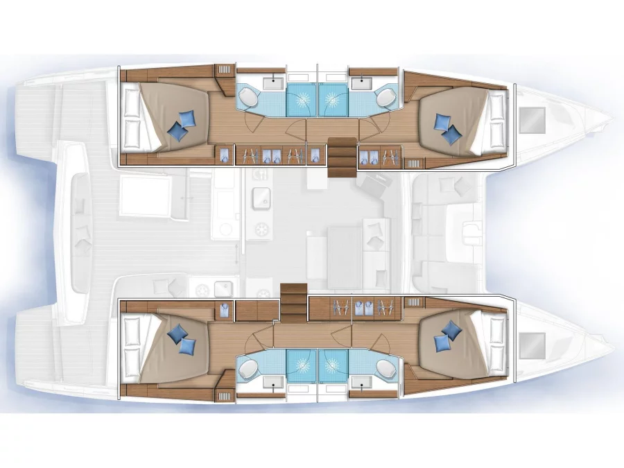 Lagoon 46 AC&GEN/ WM/ CAM/ WI-FI (Latria) Plan image - 12
