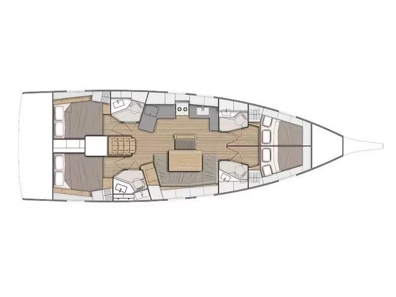 Oceanis 46.1 (4 cab) (Goldeneye) Plan image - 18