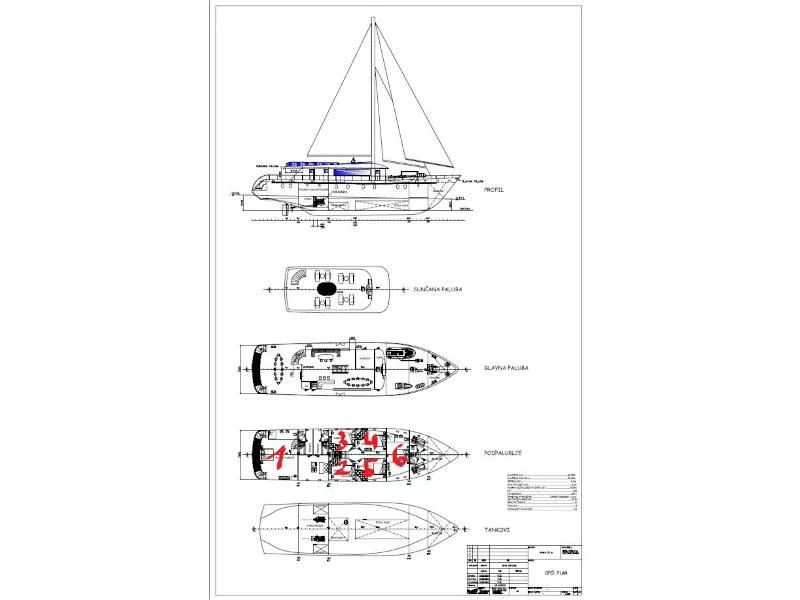 Luxury Sailing Yacht Rara Avis (Rara Avis) Plan image - 93