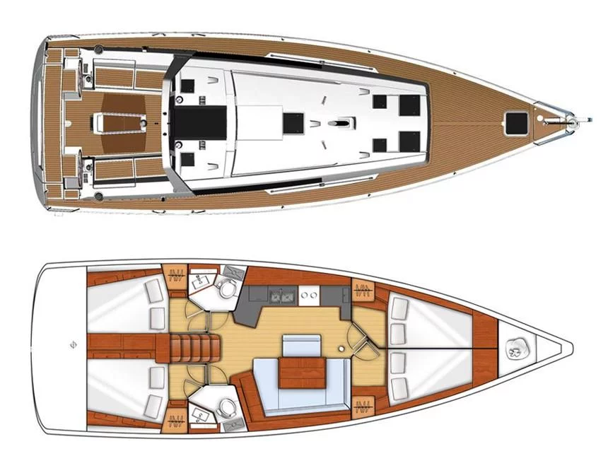 Oceanis 45 (Melinda (Pax 10)) Plan image - 3