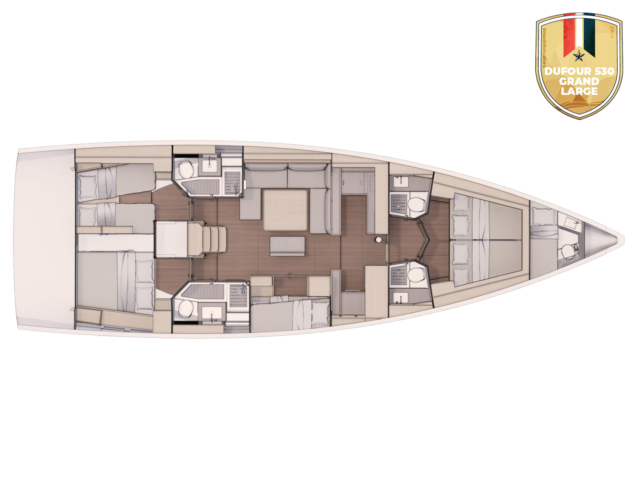 Photo #62 - Dufour 530 Grand large (Rondo) in Kastela - 15625
