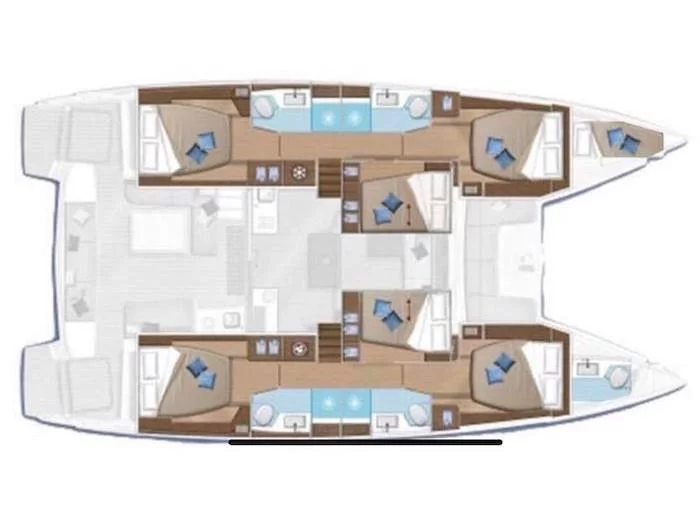 Lagoon 50 (6 cab) (Finocchietto - Premium Crewed Line) Plan image - 23