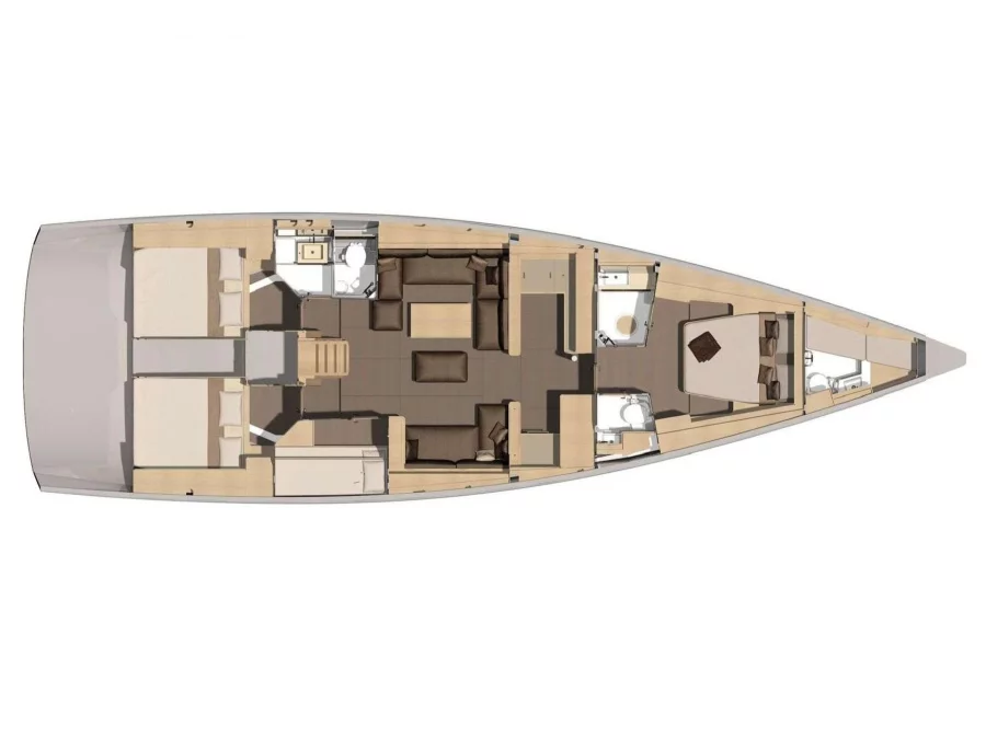 Dufour 56 Exclusive (Grace) Plan image - 1