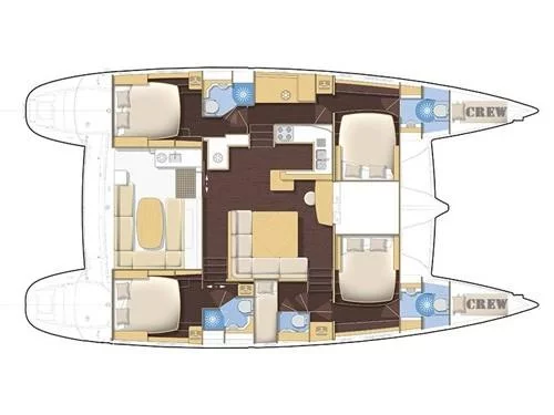 Lagoon 500 (Casino Royale - ( - - Refit 2021)) Plan image - 4