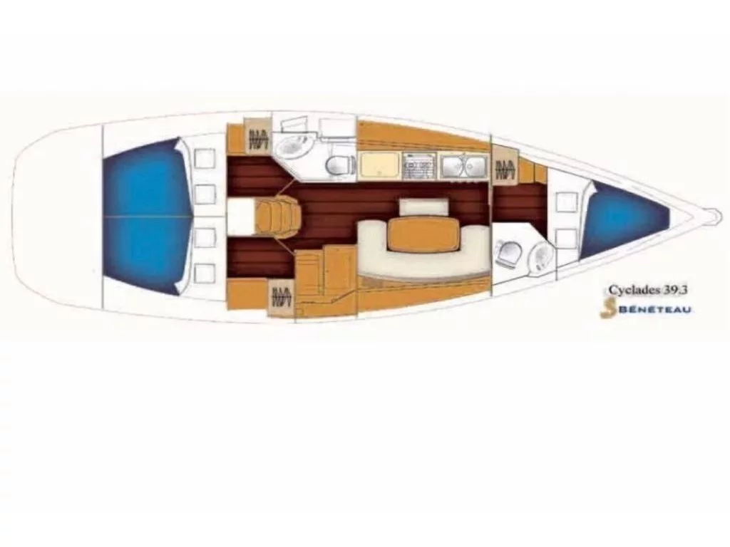 Cyclades 39.3 (Miss Aleyna) Plan image - 17