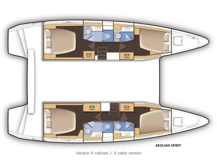 Lagoon 42 (Aeolian Spirit) Plan image - 15