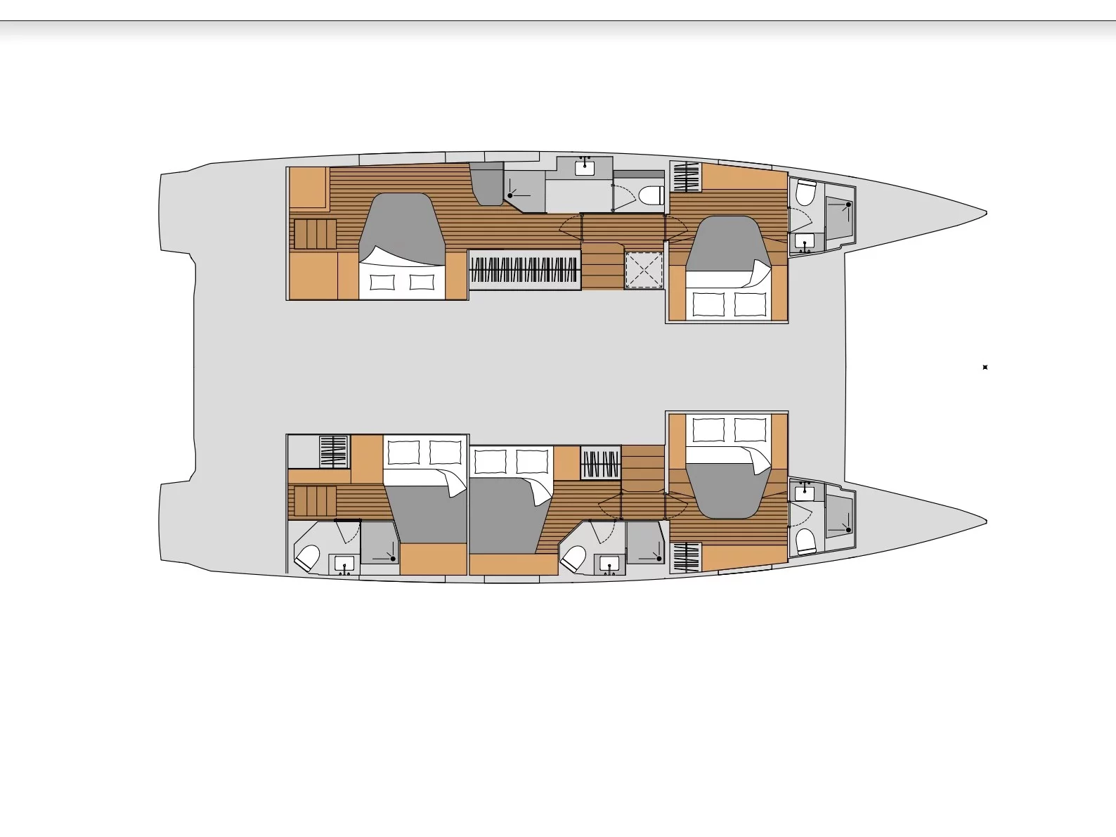 Aura 51 Fountain Pajot (Amante) Plan image - 2