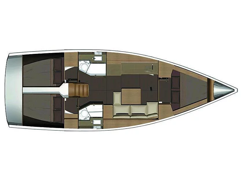 Dufour 382 GL (Prince Folegandros) Plan image - 1