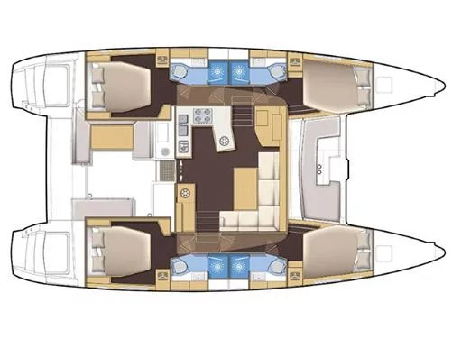 Lagoon 450 Flybridge (Aeolian Dream) Plan image - 3
