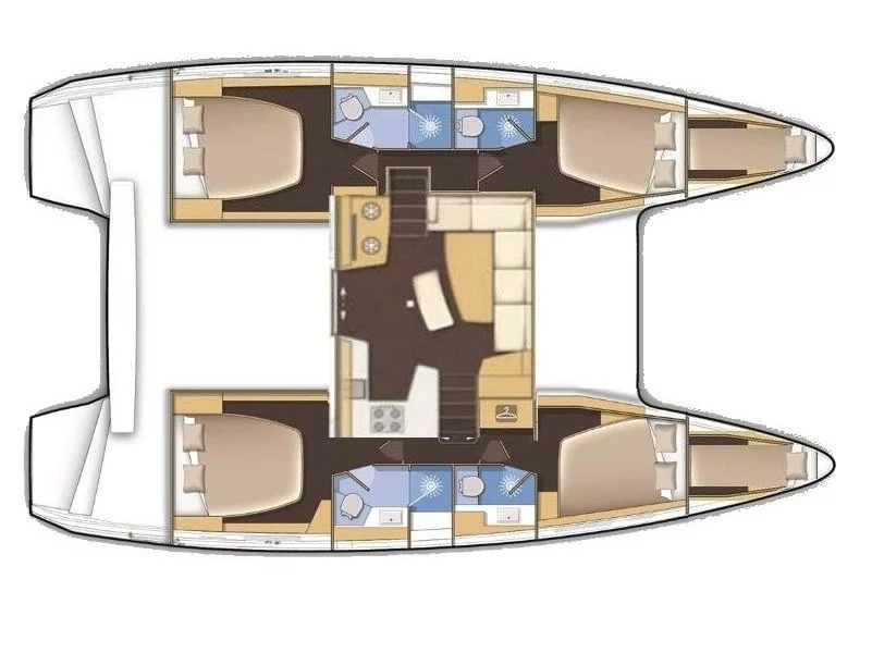 Lagoon 40 (Nina (, Gen 10KWA, watermaker, electric winch)) Plan image - 11