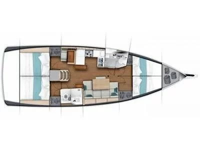 Sun Odyssey 440 (Lefkippi) Plan image - 2