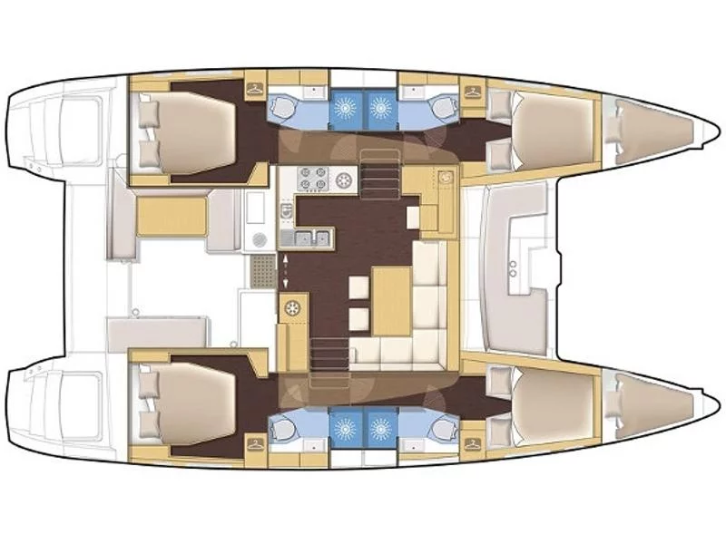 Lagoon 450 F (LADIES&GENTLEMEN) Plan image - 17