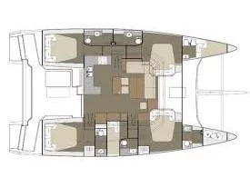 Dufour Catamaran 48 (Paris (Dufour Catamaran 48)) Plan image - 12