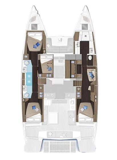 Lagoon 51 4+1 OW (Unconditional Love (crewed) WEDNESDAY) Plan image - 8
