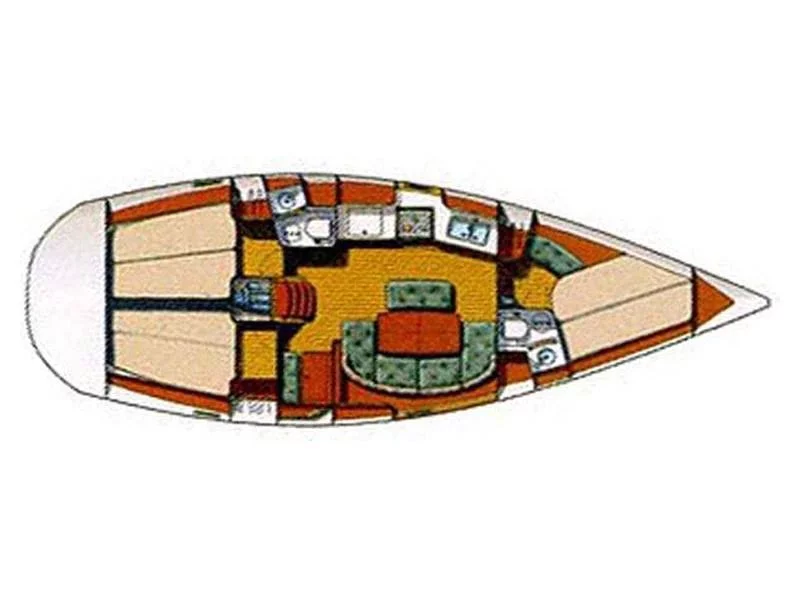 Oceanis 381 Clipper (Ouranos) Plan image - 3
